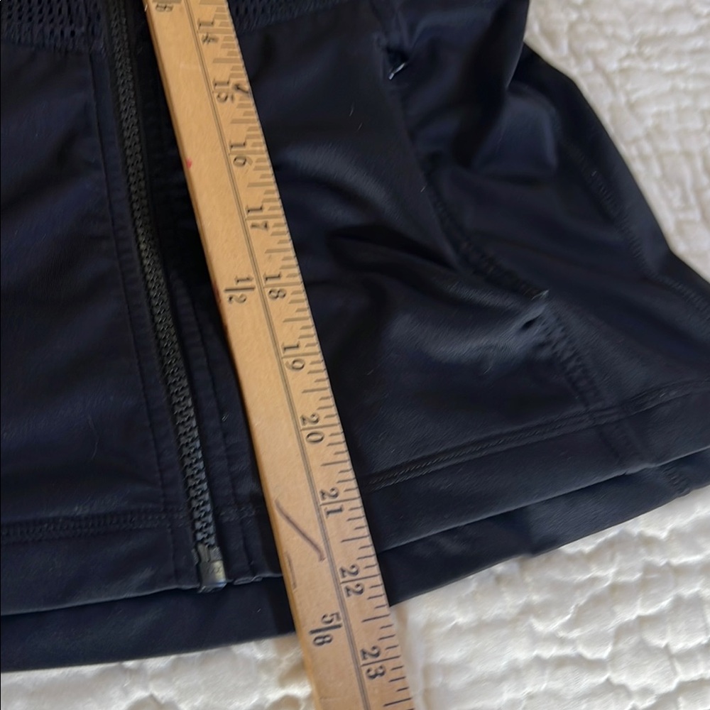 Zella Black Utility Jacket with Zip-Front Closure zip pocket netting XS - Picture 7 of 8